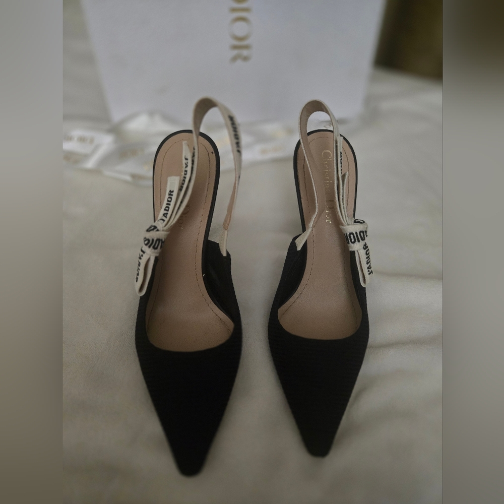 J'Adior Slingback PumpBlack Technical Fabric 37/ US 6.5 - Picture 4 of 17